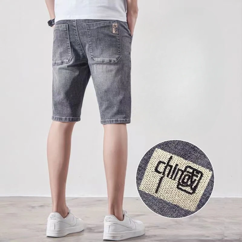 Sommer Slim Denim Casual Jeans für Männer trend ige solide Cowboy Shorts mit Stretch Jeans koreanischen Stil Kleidung Designer kurze Hosen