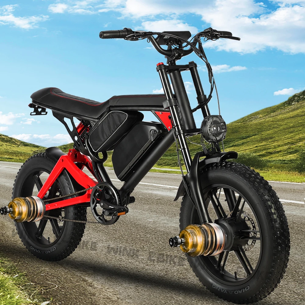 

2000W Dual Motor Ebike Electric Bike for Adults 48V 23AH Removable Battery Long Range Electric Bicycles with Hydraulic Brake