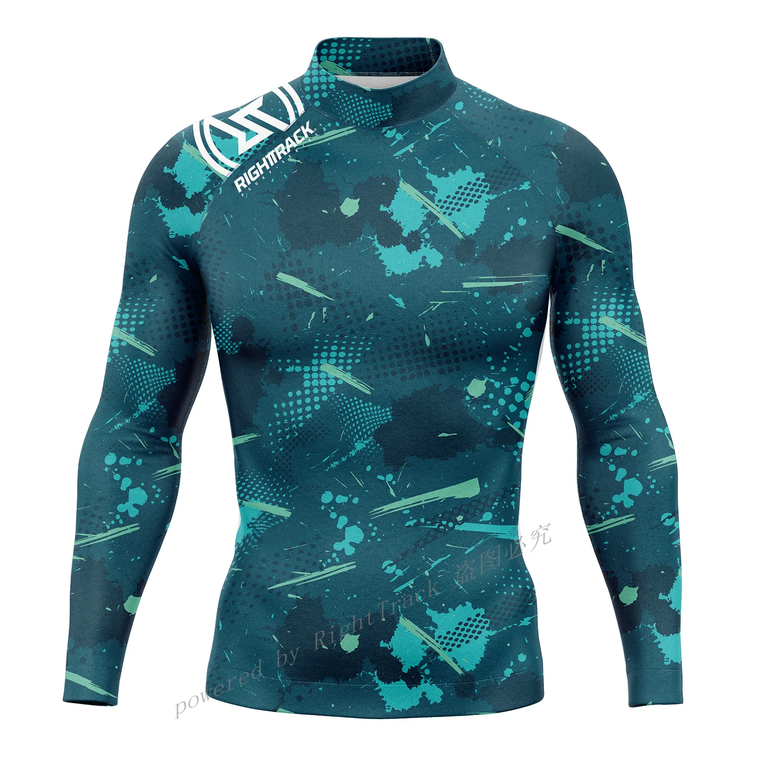 Rashguard camisas de manga larga de Surf para hombre, tela de LICRA con protección solar, sudadera de Surf, traje de baño de rightrack con