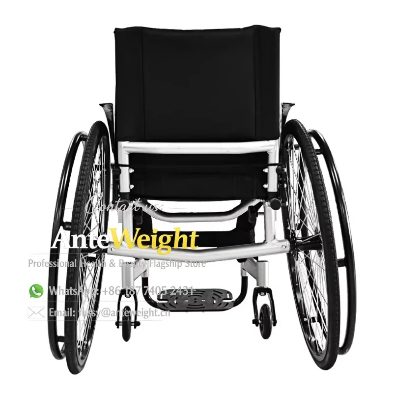 Ultra Light Aluminum Sport Wheelchair, Folding Rigid Frame with Quick Release Rear Wheels | Portable Active Leisure Chair