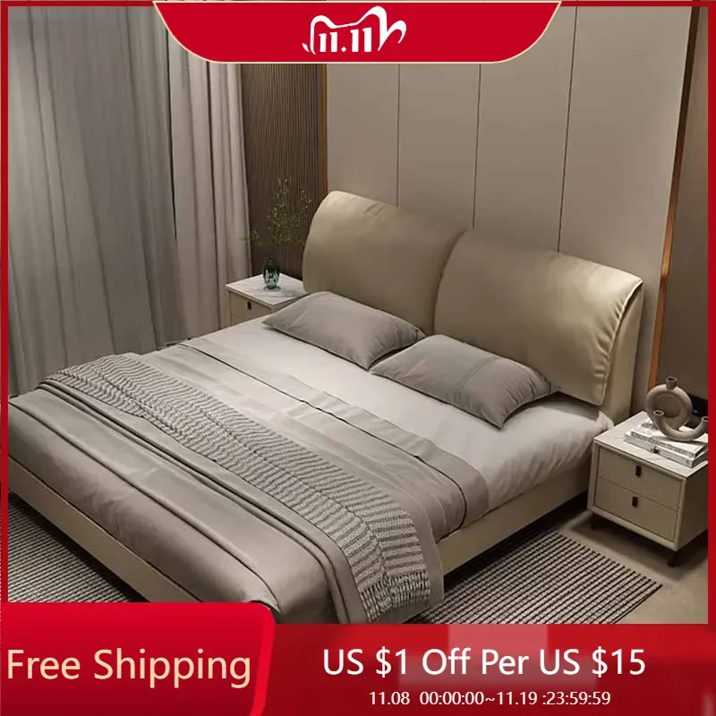 

High End Kawaii Double Bed Soft Wood High End Upholstered Modern Beds Bedroom Twin Luxury European Camas De Dormitorio Furniture