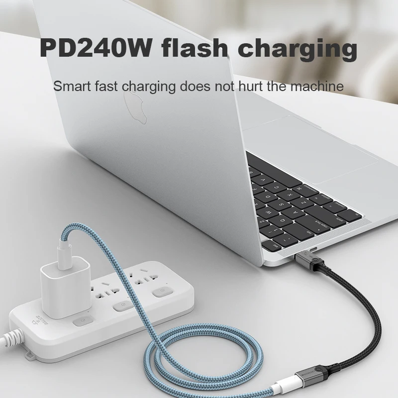 Przedłużacz USB5 Typ C Thunderbolt 5 16K@60Hz 80Gbps Przedłużacz USB C 240W Szybkie Ładowanie do iPhone 16 MacBook iPad Pro — zdjęcie produktu 4