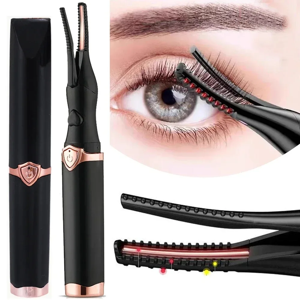 Lasting Lash Curler Tool Naturally Curled Electric Eyelash Curler Intelligent Temperature Control Styling Make Up Eyelashes Curl image 3