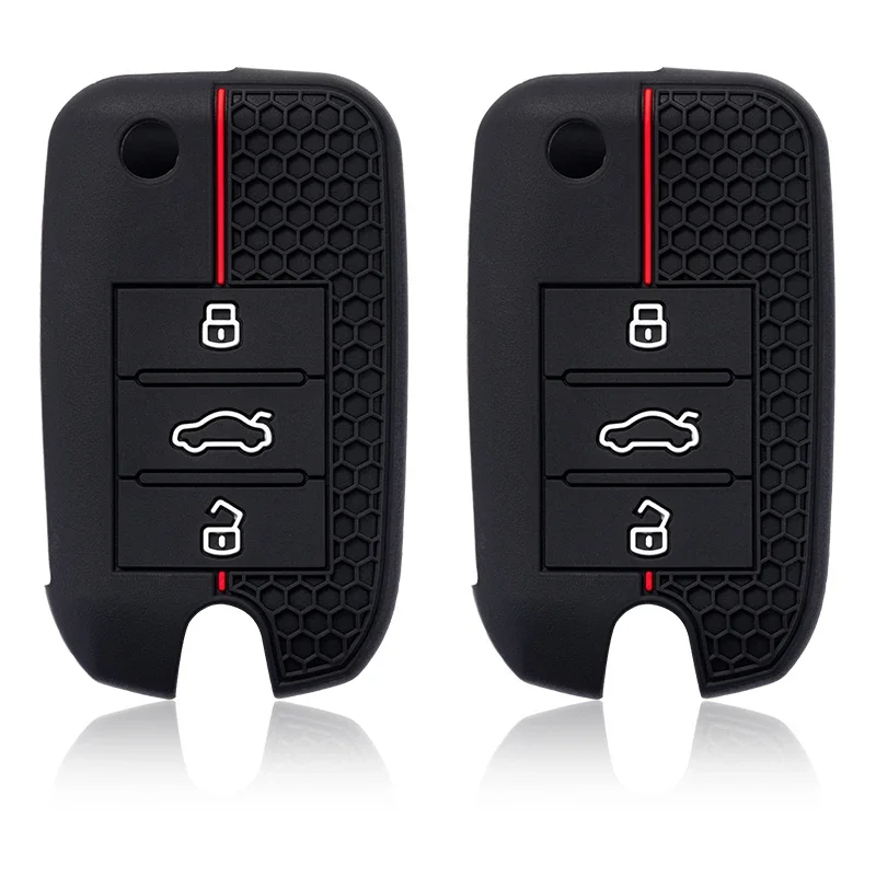 Silicone Car Flip Key Case Cover Bag Shell Protector Keychain Accessories for Roewe RX5 MG3 MG5 MG6 MG7 MG ZS GT GS 350 360 750