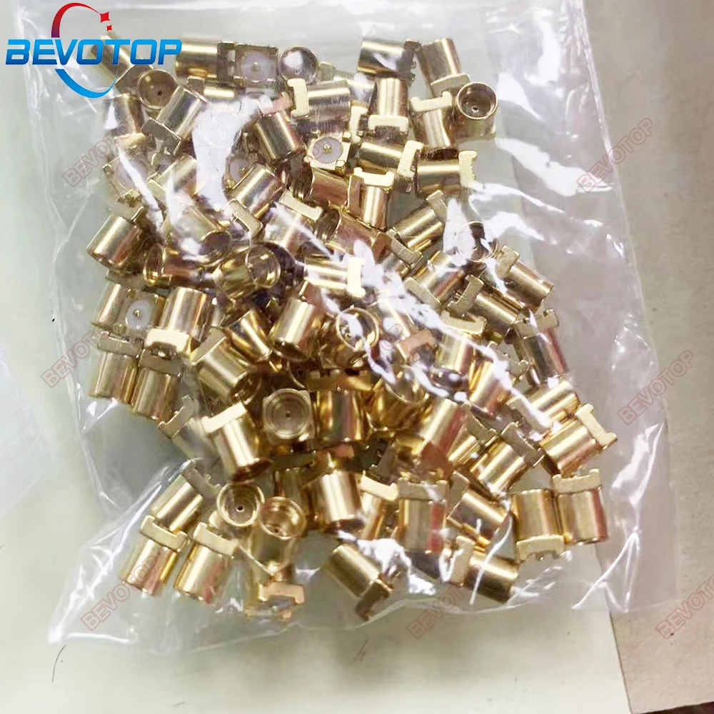 BEVOTOP 5pcs/lot MMCX Female Jack SMT Connector PCB Mount With Solder Straight Goldplated 4 Pins MMCX RF Connector 50 Ohm