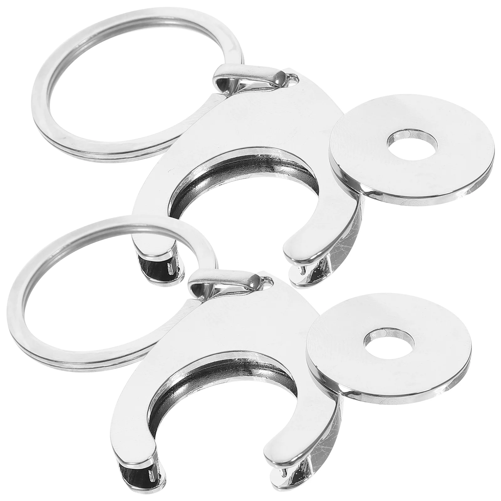 2 pezzi anelli anello carrello gettone accessori carrello portachiavi in metallo decorazione Miss