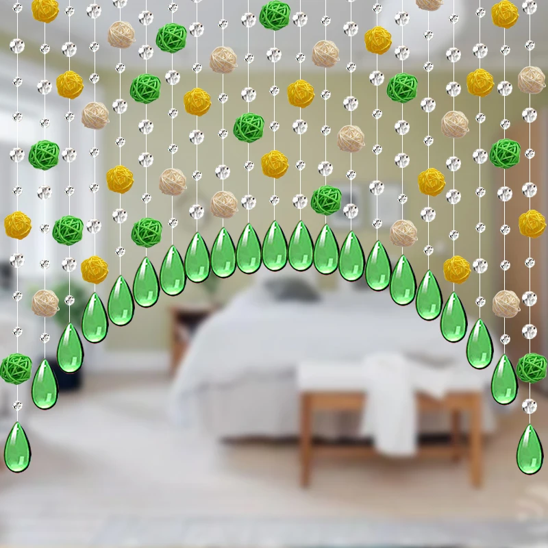 

Хрустальная бусина, дверная занавеска, перегородка для гостиной, без перфорации, детский сад, аренда, украшение стены, роскошная занавеска