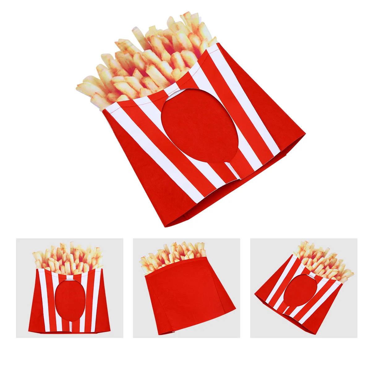 

Funny Food Hat French Fries shape Party Hats Headwear Soft Premium Material Reusable Long lasting Halloween Christmas Carnival