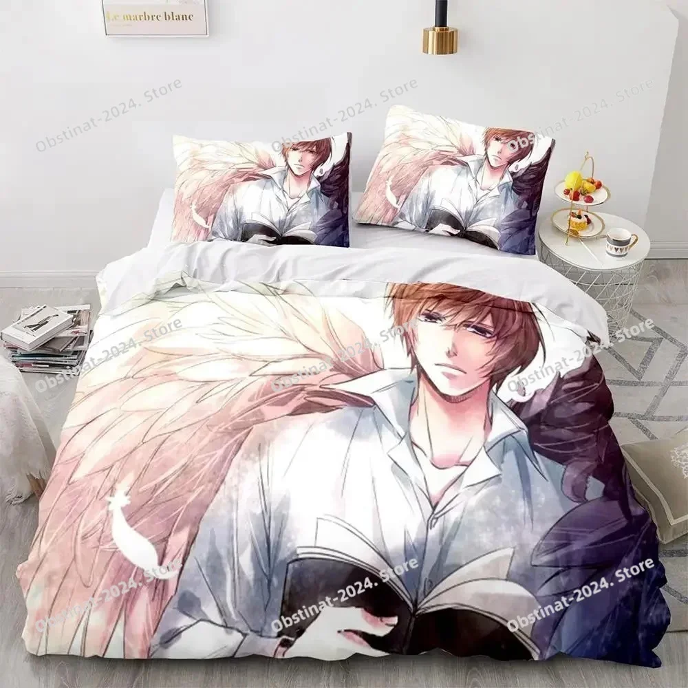 

Death Note Bedding Set Single Twin Full Queen King Size Bed Set Adult Kids Bedroom Duvet cover Sets 3D Print Anime Death Note