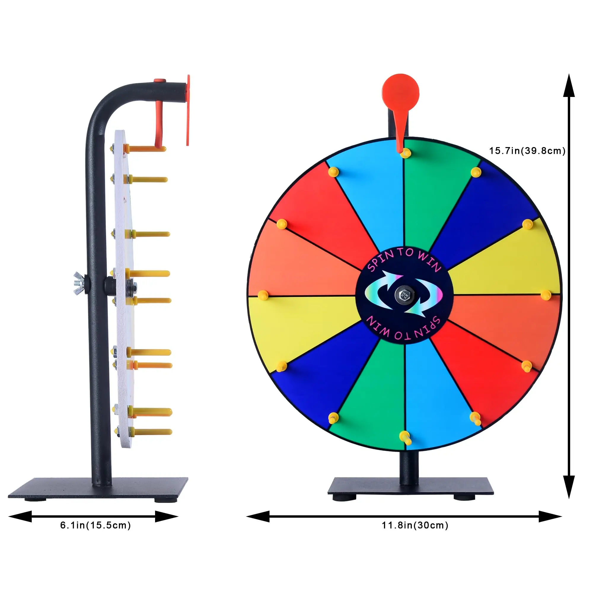 34cm lotteria attività giradischi disegnare colore tavolo Heavy Duty Spinning Prize Wheel per Show Carnival Win Fortune Spin Games