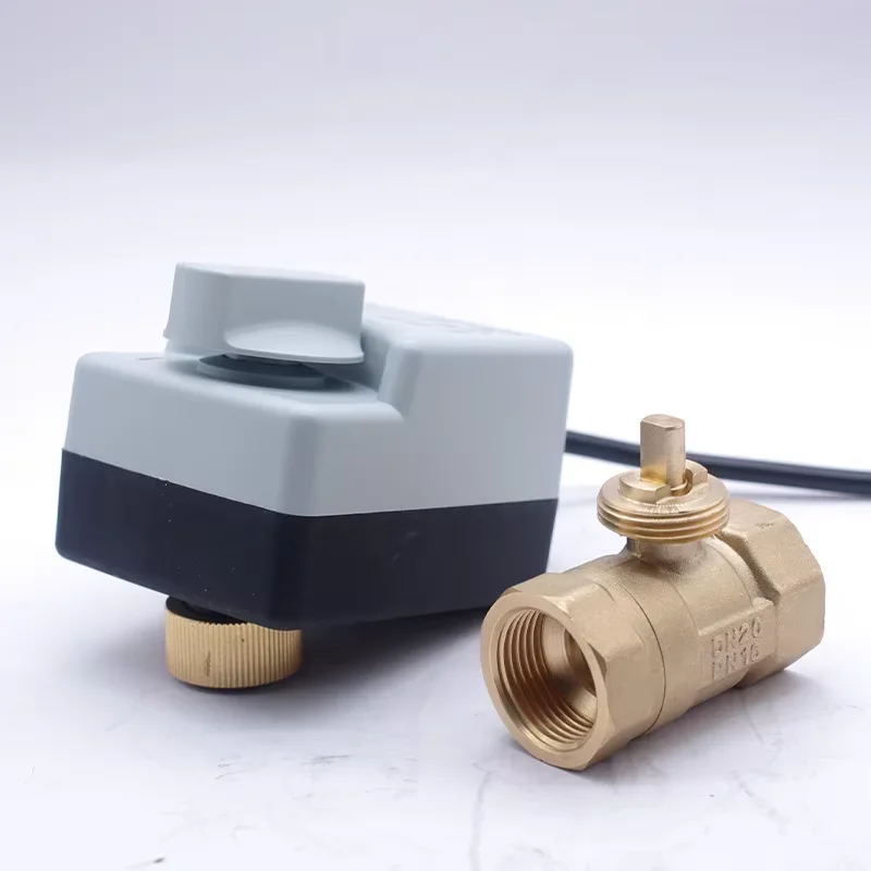 1/2″3/4″1″Manual automatic integrated electric 2/3way ball valve Brass/Stainless steel valve solenoid water switch normal closed