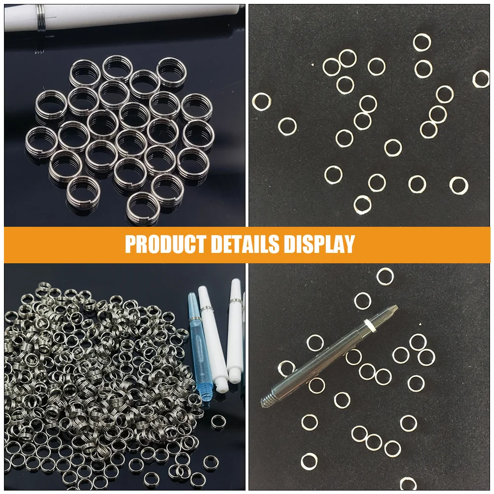 100 Pcs Shaft Protection Ring Pole Rings Flight Shape for Supplies Zinc Alloy Metal