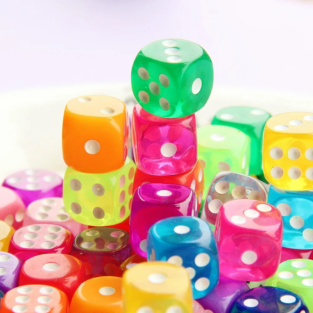 10 قطعة 6 وجوه النرد الذهب 14 مللي متر أرقام النرد مكعبات لمجموعة النرد Dnd STZ01