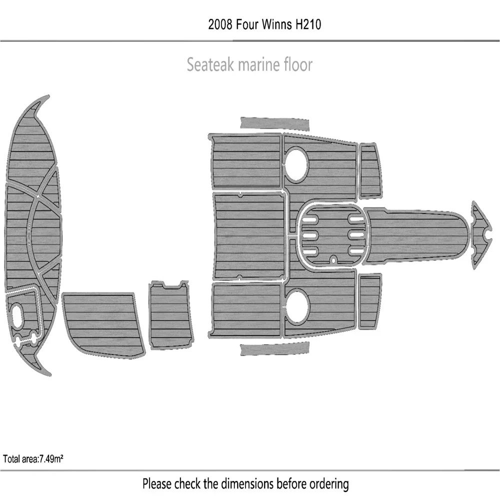 2008 Four Winns H210 cockpit Swim Platform 1/4