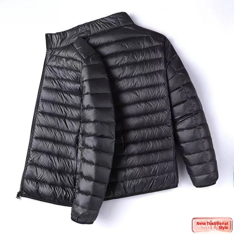 

Lightweight ort down Cotton Jaet for Men Autumn Winter Casual Loose Fit Not Hooded Knot Element Regular Thin