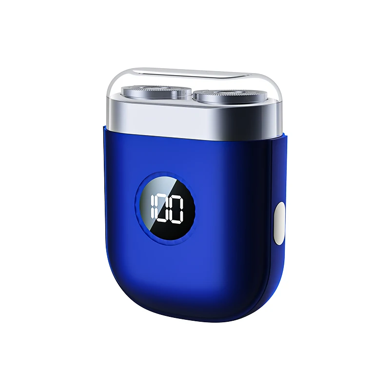 mini-rasoio-elettrico-a-doppia-testina-blu-e-bianco-tascabile-ricaricabile-usb-impermeabile-per-uso-a-secco-umido-trimmer-rotante