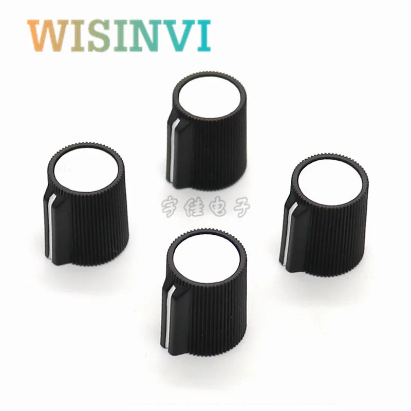 10PCS 14MM*17MM Black Plastic Knob Lock Screw cap Frequency Converter Panel Operation Speed Regulation Potentiometer Knob Cap