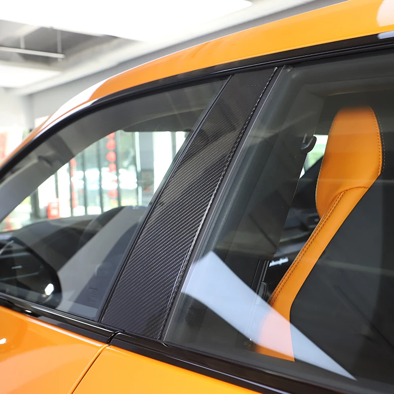 For Lamborghini URUS 2018-2025 Real Carbon Fiber Auto Door And Window Center B Pillar Panel Cover Car  Decoration Accessories