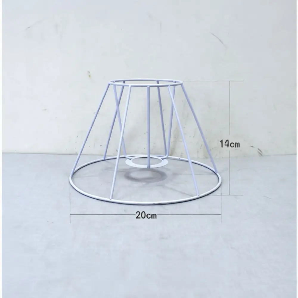 Minimalist Iron Lampshade Wire Frame For DIY Light Design E27 Fitting Support For Custom Handmade Pendant Lamp Art