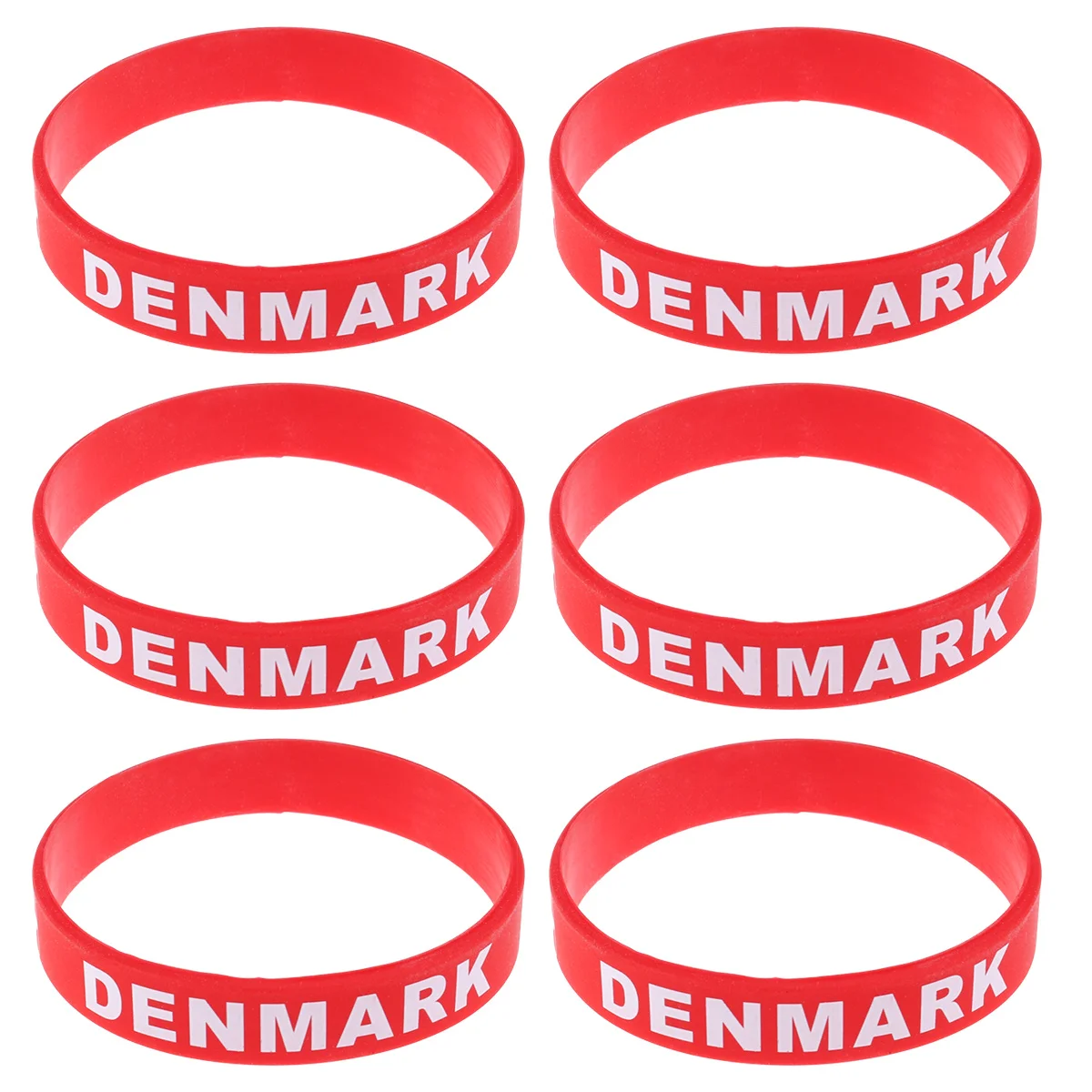 

6Pcs Silicone Country Wristbands Comfortable Fashion Sports Accessories Cheer Soccer Match Fans Country Bracelet
