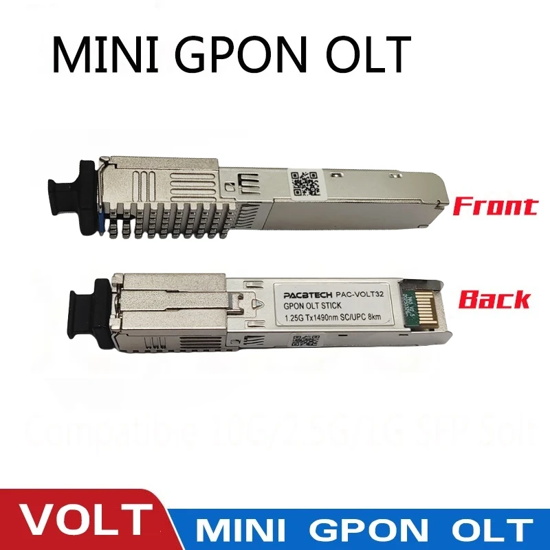 Micro GPON OLT mini VSOLT OLT-Stick 1.25G to 2.5G Plug and Play Support 16-32 ONU gigabit compatible 10G/2.5G/1G SFP Solt