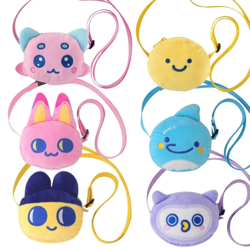 

Натуральная японская плюшевая сумка через плечо Тамагочи, сумка для хранения игрушек, аксессуар, райский персонаж мультфильма, уличный чехол для переноски, подарок для девочки