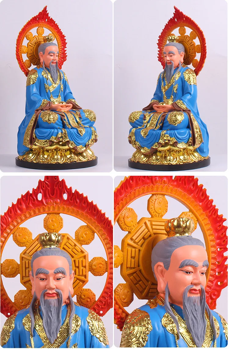 Wholesale Taoism Buddhism God statue 3P Asia HOME SHOP Altar SAN QING DAO ZU  TAI SHANG LAO JUN ZU SHI buddha God statue