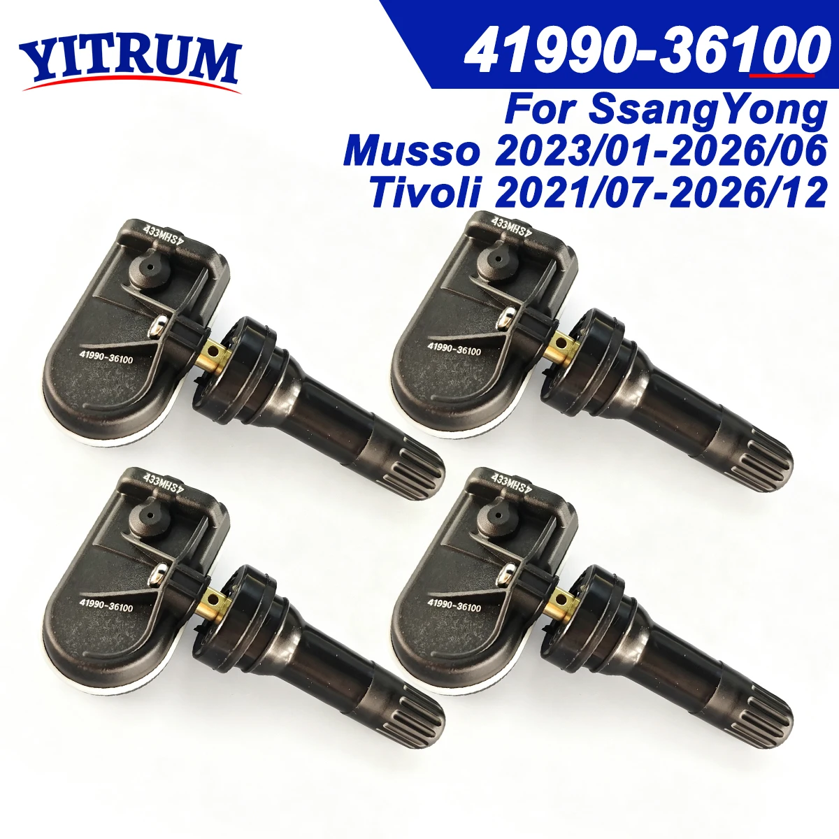 41990-36100 For SsangYong Musso Tivoli 2022 2023 2024 2025 2026 TPMS Tire Pressure Monitoring Sensor 433MHz 4199036100