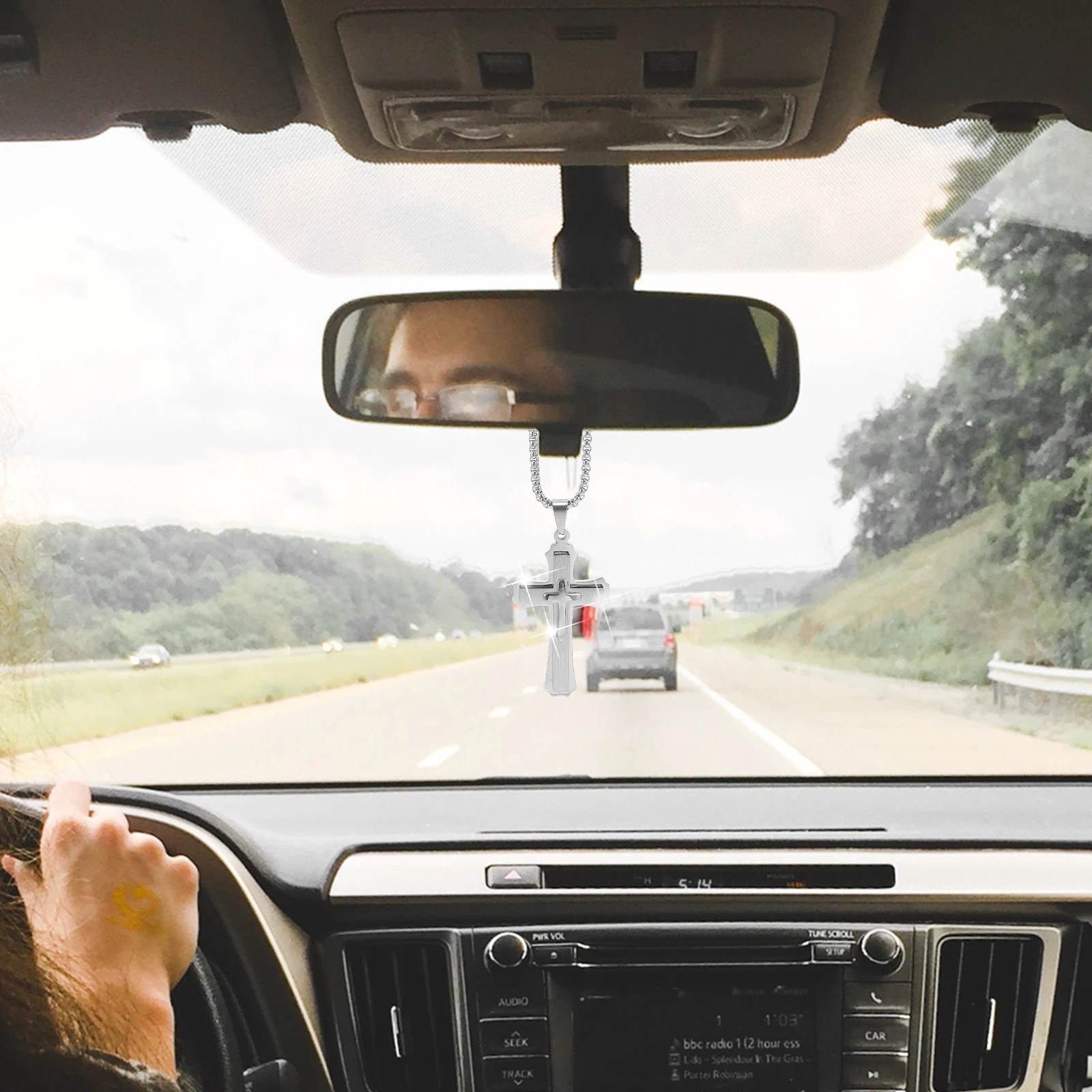 

Solid Metal Hanging Ornament Elegant Rear View Mirror Pendant Car Mirror Hanging Decoration Accessories