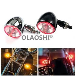 Metal Housing Motorcycle Turn Signal Light 1000 DF LED Blinker 3 in 1 Indicator Front White Running Light Rear Brake Stop Lights