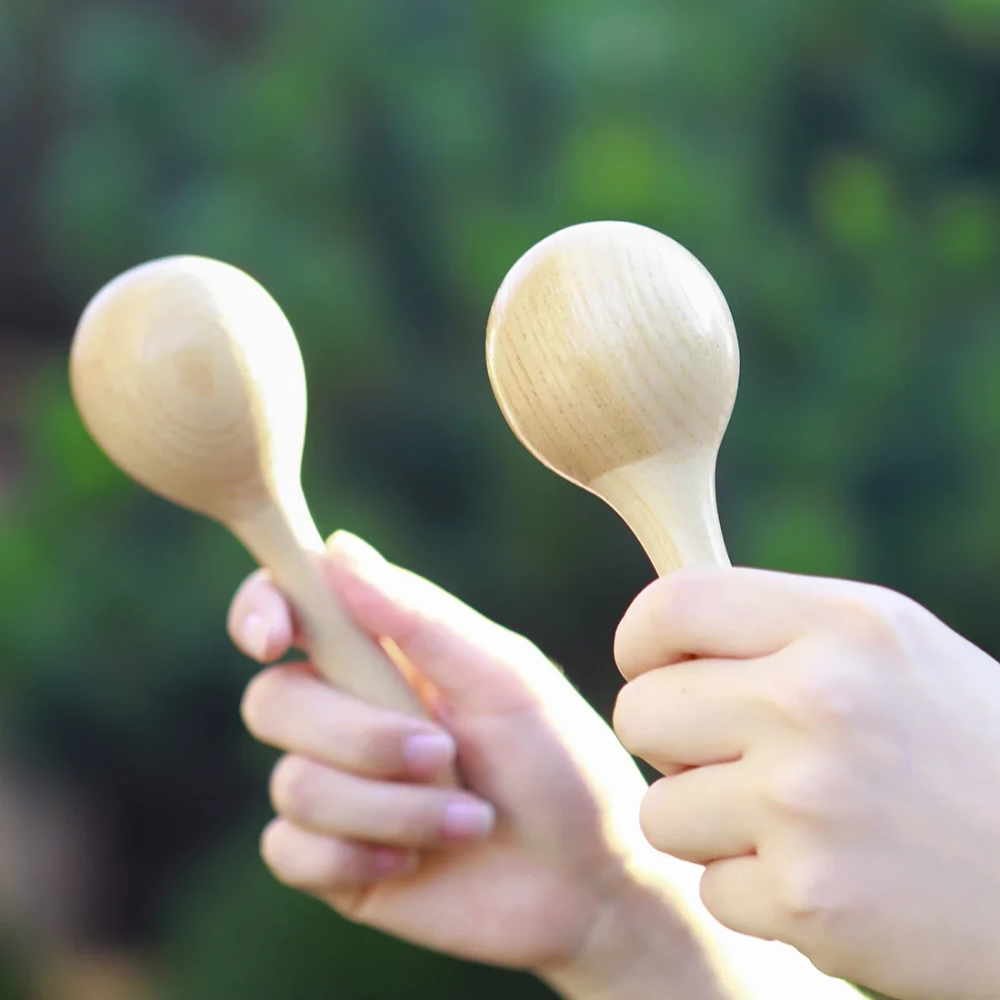 Orff Sand Hammer Spruce Wood Maraca Rattle Shaker Toy Sand Ball Children Educate Gifts Baby Toys Orff Musical Instruments