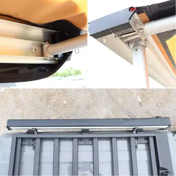 Černý vinylový boční stan s boční stříškou vhodný pro Jimny off-road JB64/JB74 markýza, kempingový vodotěsný stan 10 nejlepší prodej Střešní stan Suzuki Jimny - №4