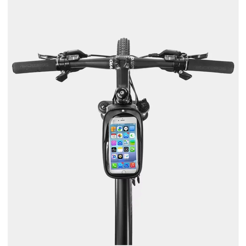 Bicycle Waterproof Phone Bag Frame Bike Handlebar Bag With 6 Inch Screen For Bicycle