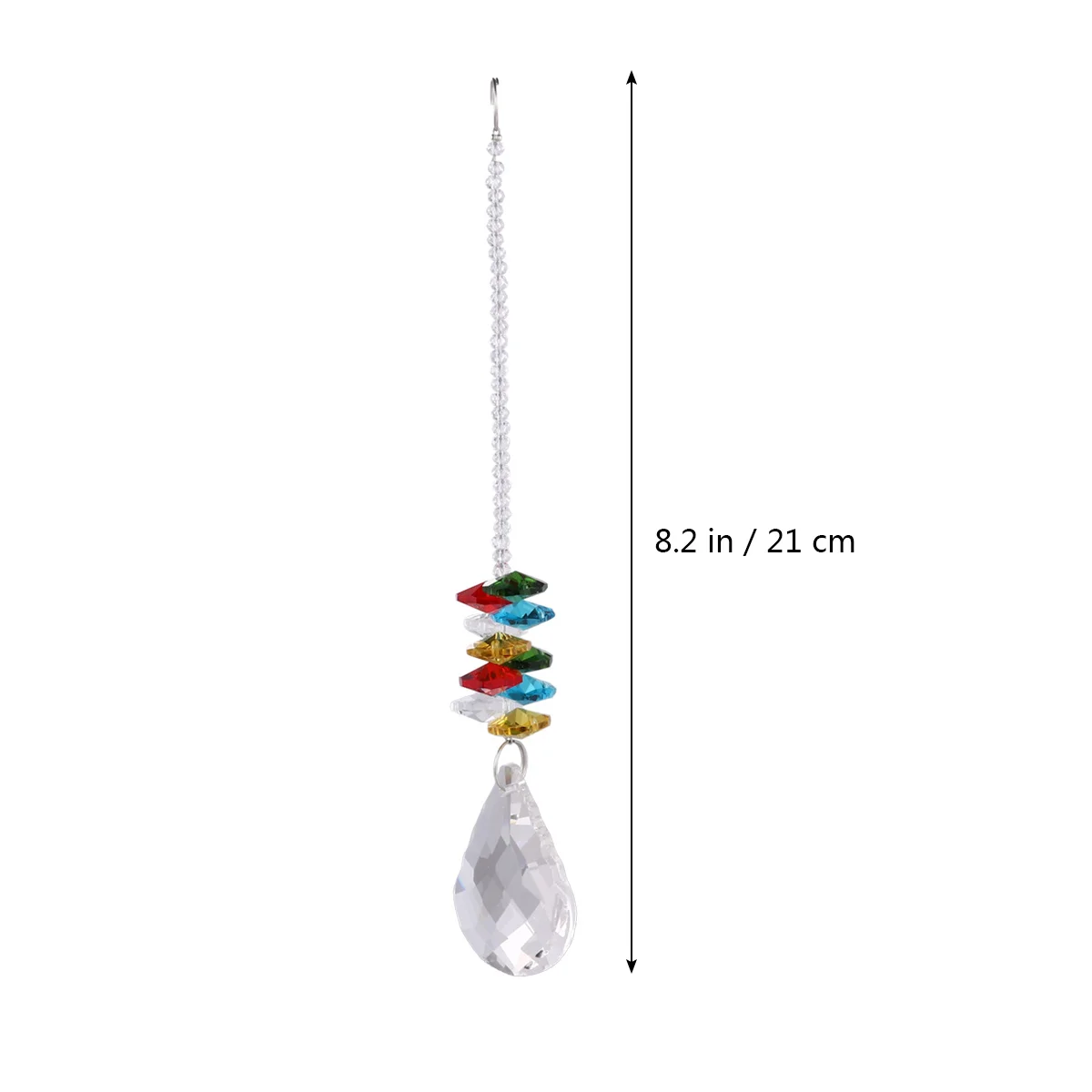 

2 PCS Bead Curtain Pendant Crystals Octagon Prism Chandelier Ceiling Lamp Decoration