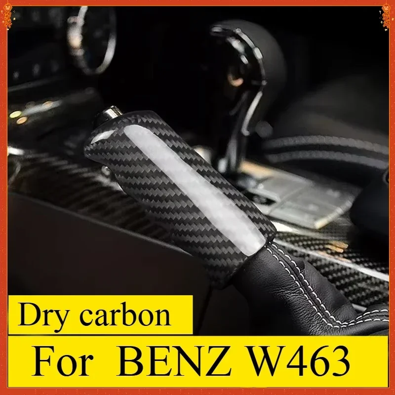 

For Benz G Class W463 W464 G500 Real Dry Carbon Fiber 2000-2019 Handbrake Cover Grip Handle Lever Brake Mercedes Accessories