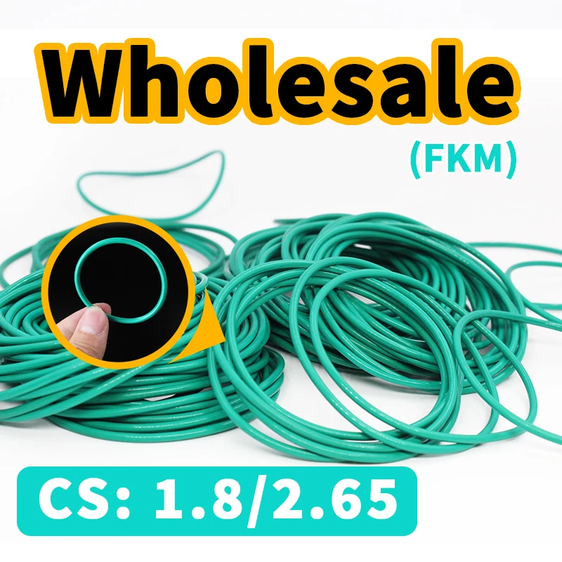 

Thickness CS1.8/2.65mm FKM Green O-ring FPM fluorinerubber sealing gasket elasty rubber washer ring wholesale Free Shipping