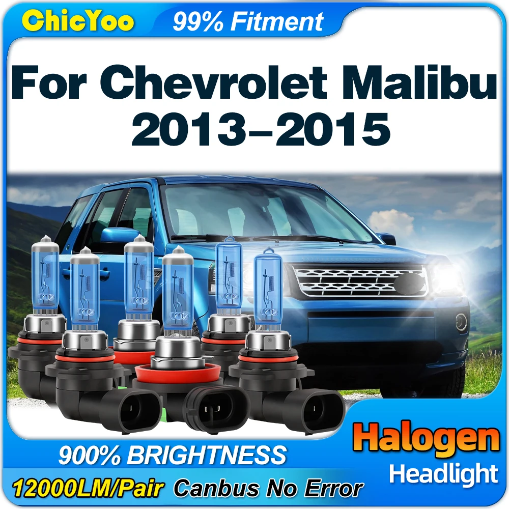 

300W Halogen Headlights Bulbs 6000K White Plug And Play Car Lights 12V Auto Headlamps For Chevrolet Malibu 2013 2014 2015