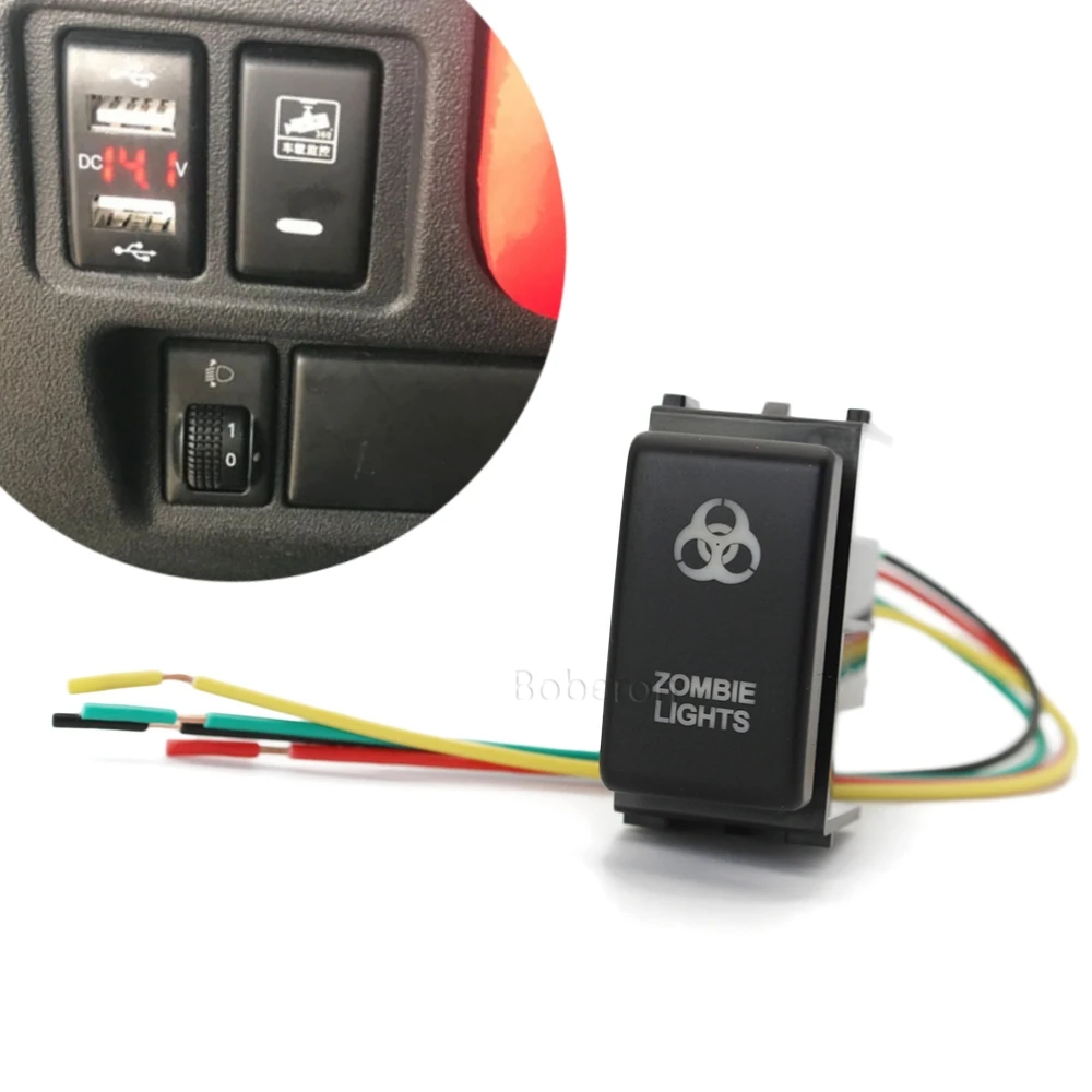 Orange Light Car ZOMBIE Lights Push Button with Wire for Nissan Patrol Y62 Altima X-TRAIL Qhashqai 2008-2015