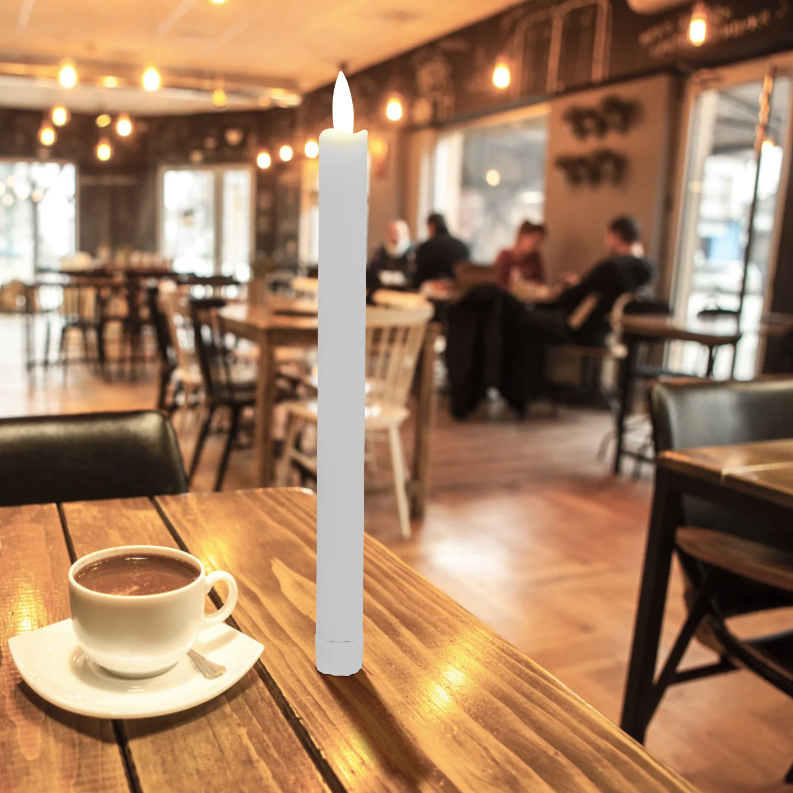 6 قطع LED شموع عديمة اللهب أضواء مستدقة إلكترونية تعمل بالتنقيط مجانية غير معطرة لديكور المنزل والبار والفندق #5