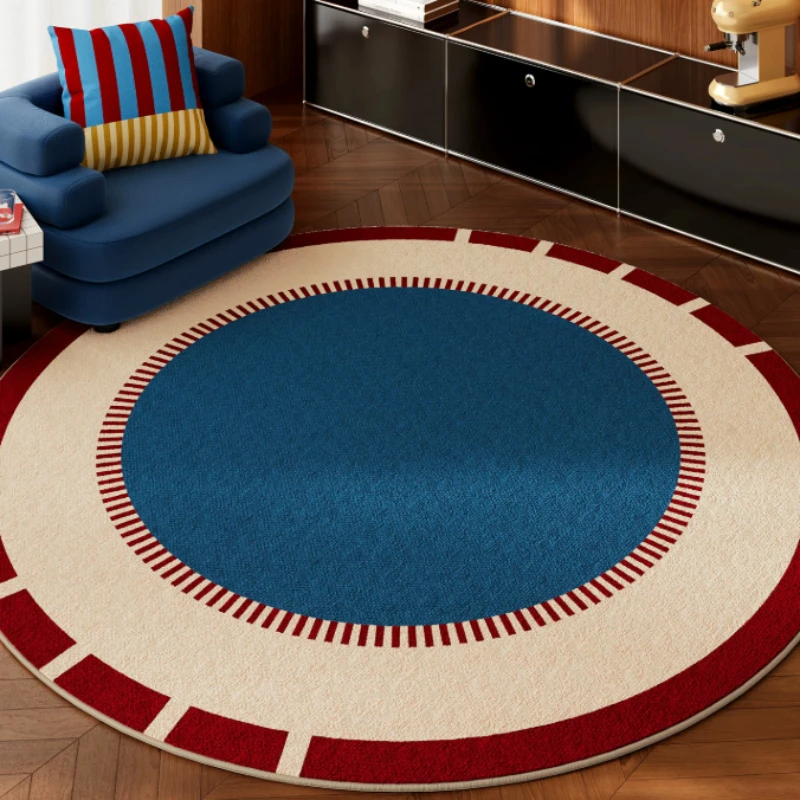 Dopamine Art Round Rug Decoration Home Large Area Non-slip Washable Carpet Color Block Bedroom Tables Chair Mat Fluffy Коврик