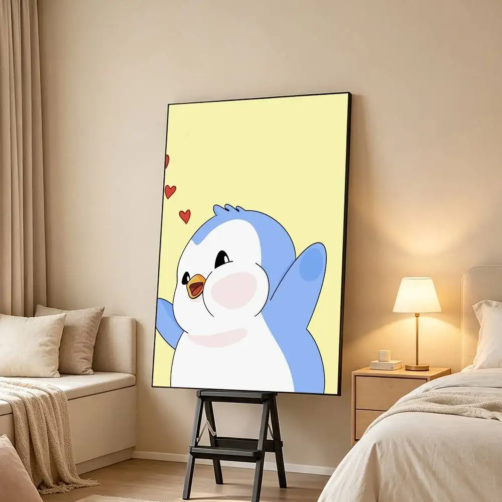 Pudgy Penguin-S Cute Poster Waterproof Wall Art Sticker For Bar Living Room Vintage Decor High Quality Print Gift