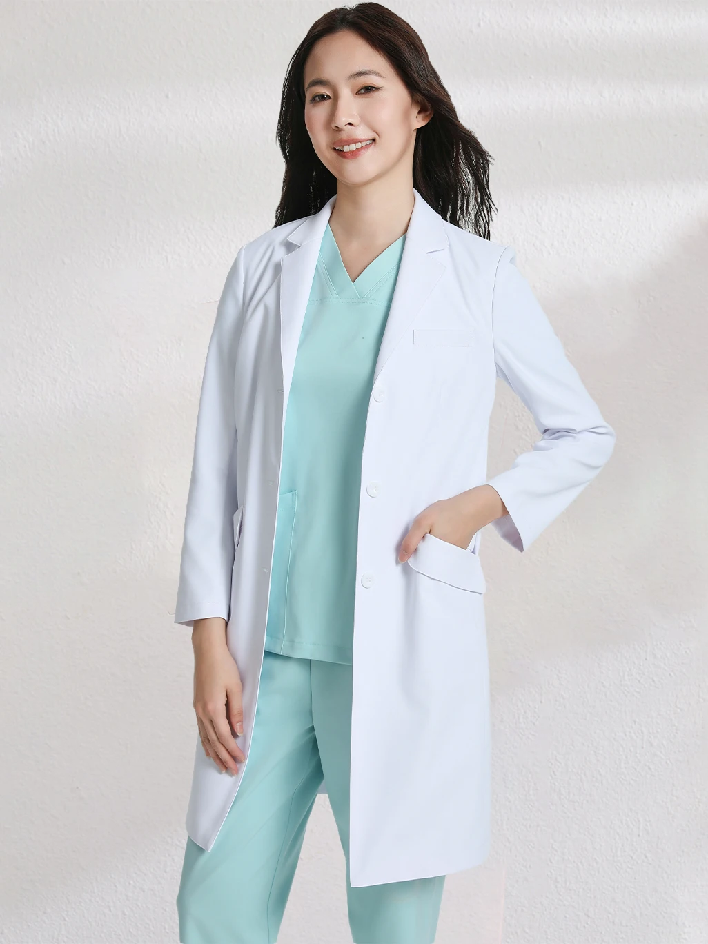 

Медицинский халат для стоматологов и косметологов, белый, в корейском стиле, униформа для медперсонала, женский костюм медсестры