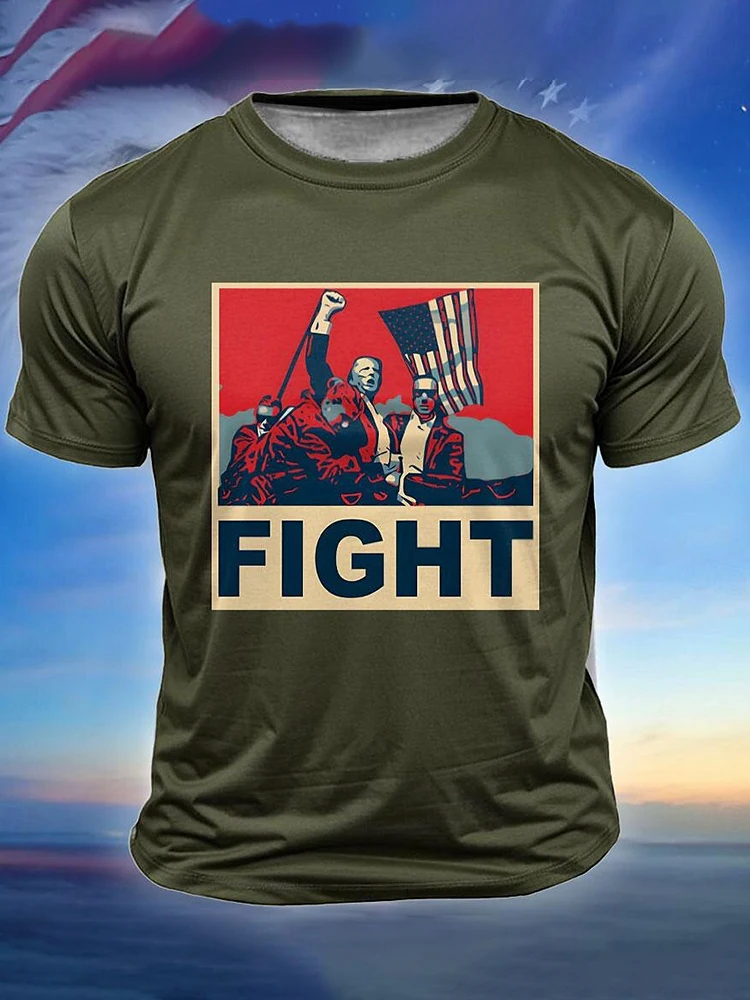 Trump 2024 Shirt Summer Casual Outdoor Men\'s T-shirt Everyday Street Fashion Men\'s Short-sleeved Top Trump 3D Printed Men\'s Tees