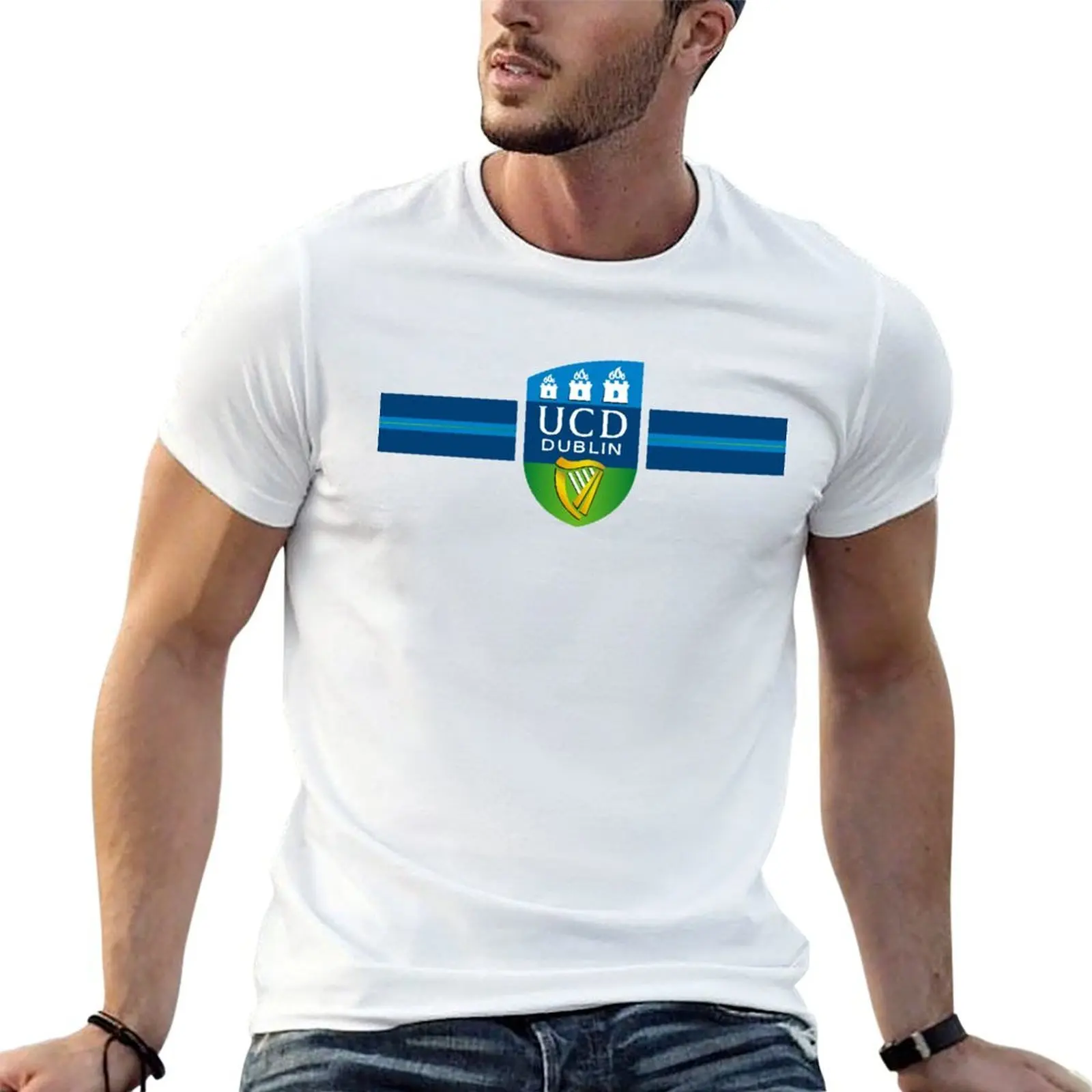 

t - 100% UCD for Dublin cotton shirt man man pack DUBLIN T-Shirt shirts t shirt University cotton cotton College t men