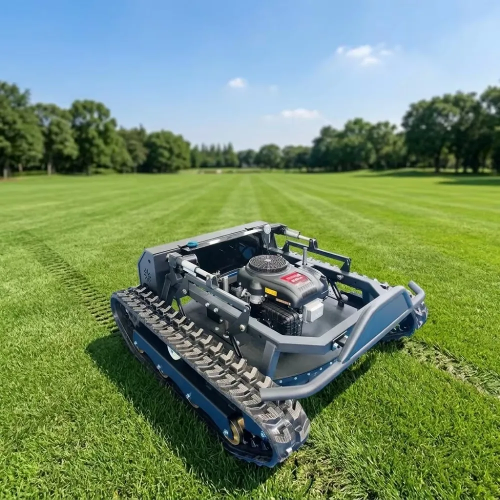 CE EPA Approved All Terrain Grass Cutting Machine Agriculture Rubber Tracks Remote Control Robot Lawn Mower