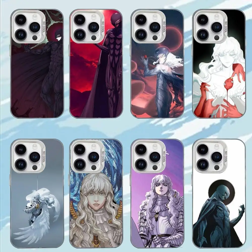 

Anime B-Berserk G-Griffith Phone Case For iPhone 17,16,15,14,13,12,11,Mini,Pro,E,MAX White Matte Shockproof Cover