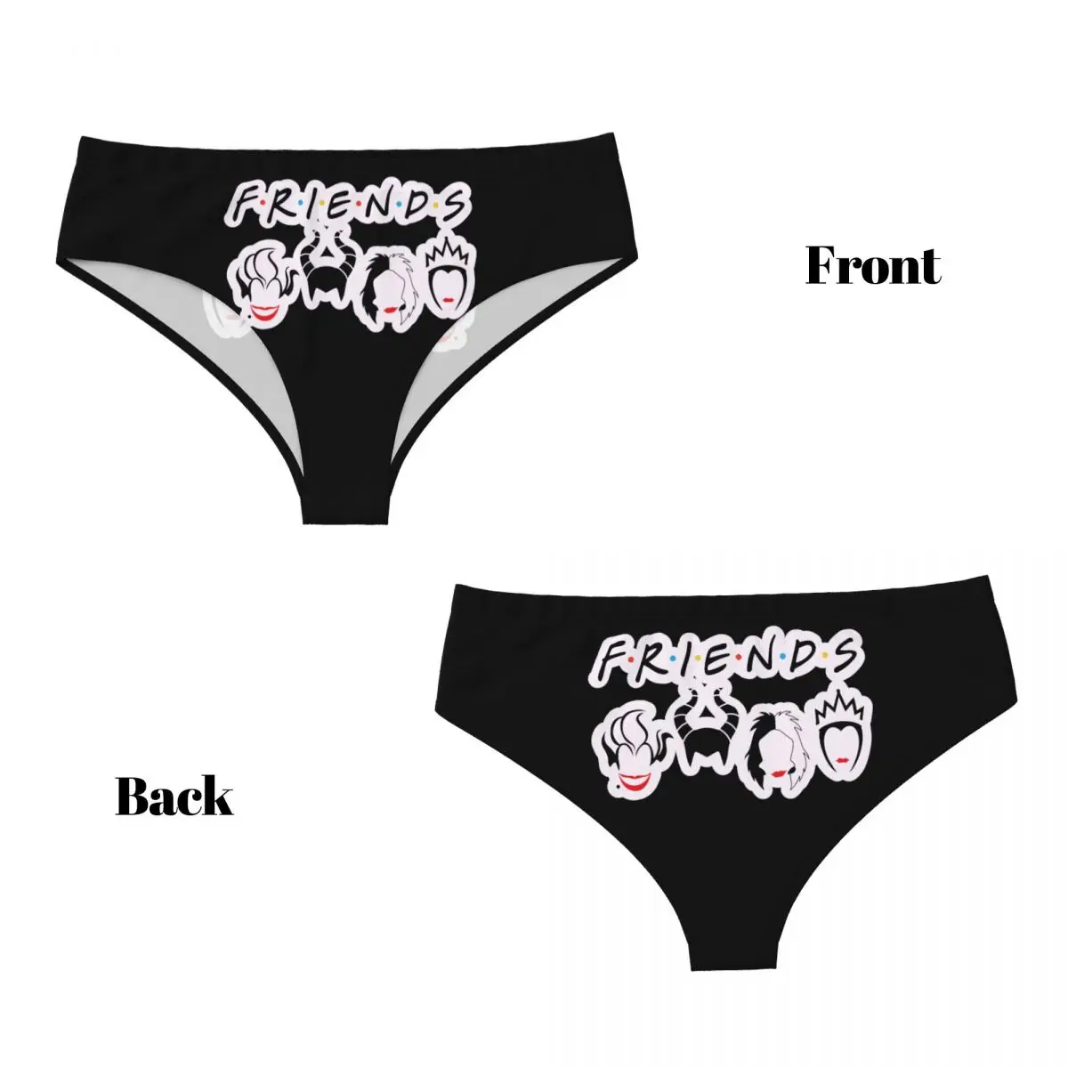 مخصص الأشرار Maleficent Ursula Evil Queen سراويل قصيرة المرأة الراحة تمتد الملابس الداخلية