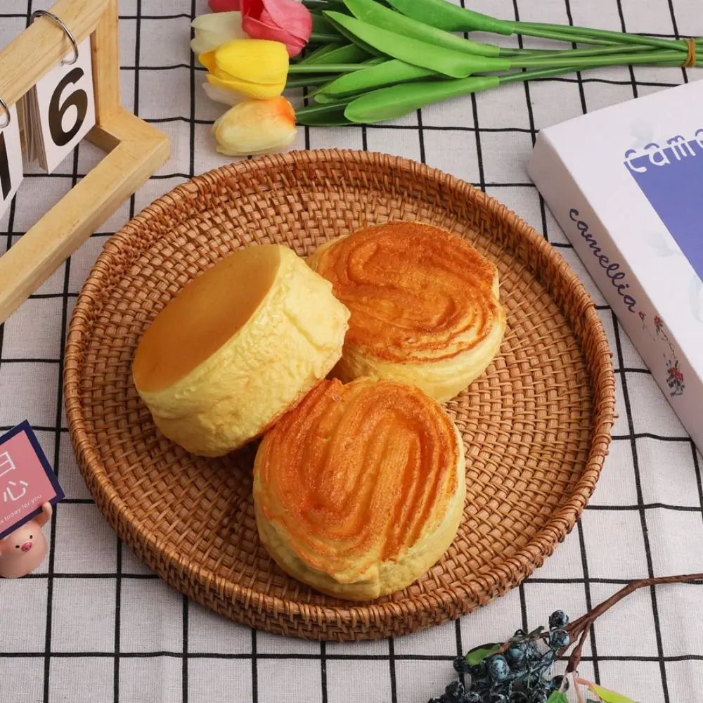 Safe Simulation Food Baked Food Pinch Toy Croissant Puffs PU Dessert Shaped Squeeze Toy Fried Egg Soft Slow Rebound Toy Kids