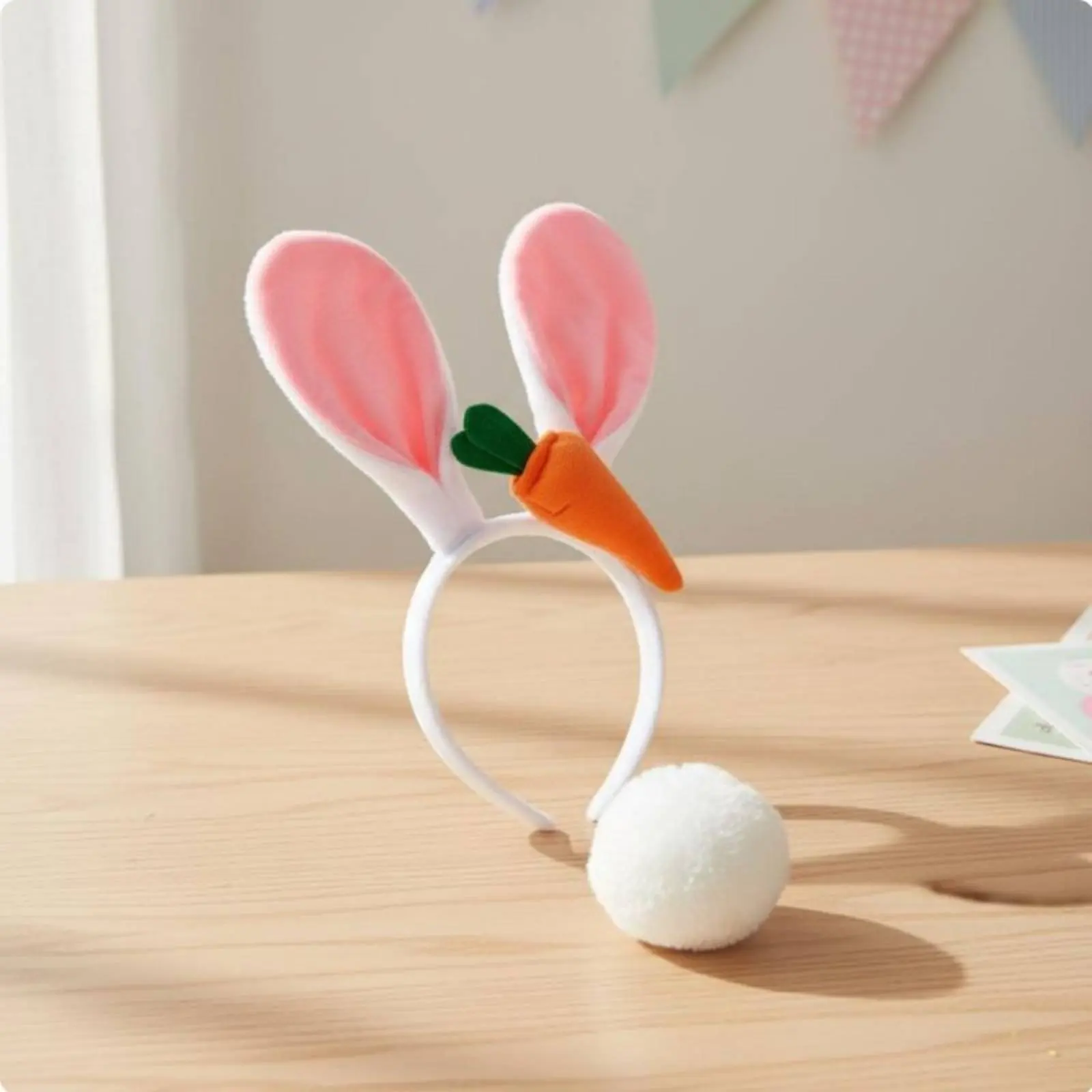 Cuddly Hare Ears Headband Korean Aesthetic Hare Ear Hairband Easter Hare Ears Comfortable Fit Hair Accessory Lightweight
