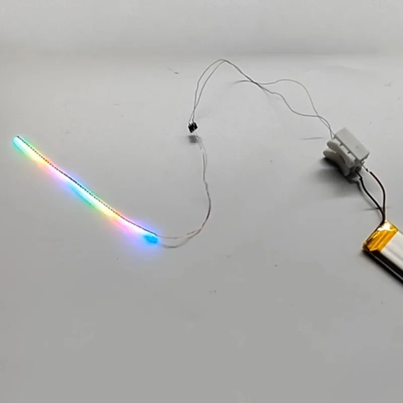 Colorful Flow Light Strip with Module Programmable Decorative LED 1mm Wide Base Plate Wide 1.5mm 10cm Long 3~5V Power Supply